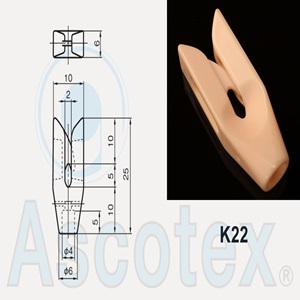 Móc Sứ Ceramic dẫn hướng trung tâm Ascotex Ceramic Centre Hook Guide K22
